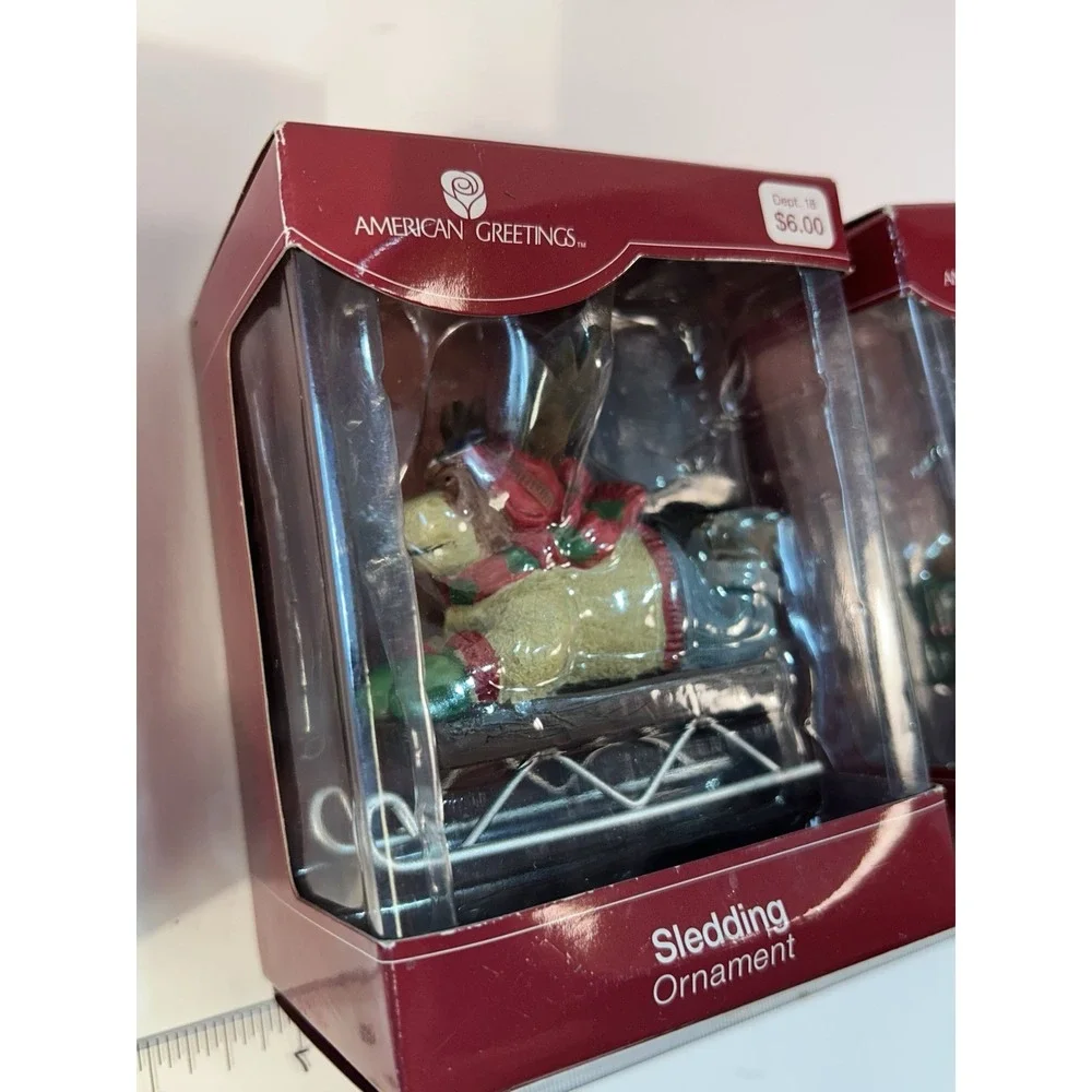 Christmas Ornaments Hallmark American Greetings 3 Penguin Dad Pet Dog Reindeer